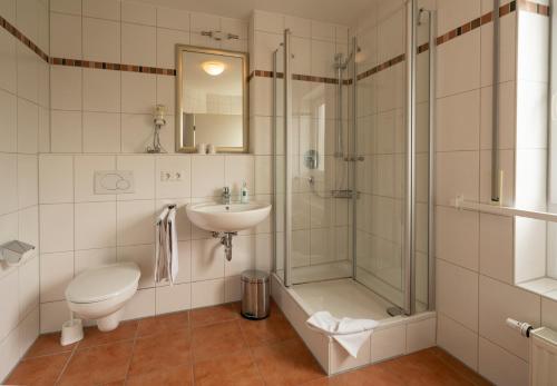Koupelna v ubytování Hotel Krone