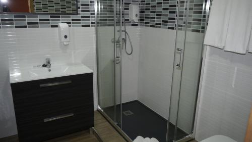 Koupelna v ubytování Hostal La Pared