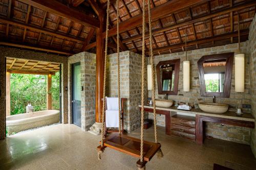 A bathroom at The Trang Villas
