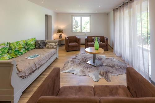 Χώρος καθιστικού στο La Villa d'Emma