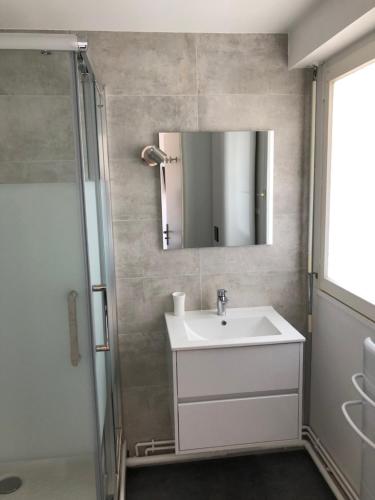 Koupelna v ubytování Les Cabines