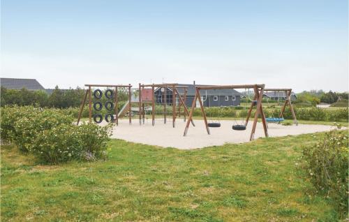 an empty park with an empty swing set at Bissebo in Hemmet