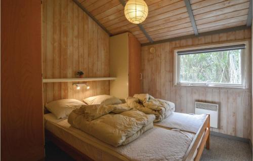 1 dormitorio con 2 camas en una habitación con ventana en Stunning Home In Fllenslev With Kitchen, en Føllenslev