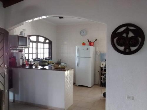 Dapur atau dapur kecil di Chácara Recanto Lamparina