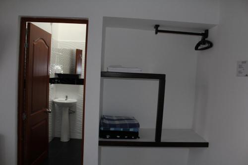 A bathroom at Hotel La Ceiba
