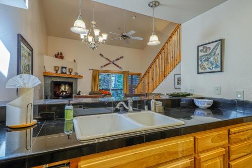 a kitchen with a sink and a counter top at Tavern in Olympic Valley