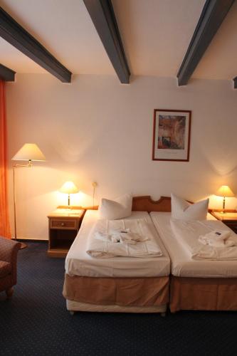 Hotel Zum Strandにあるベッド