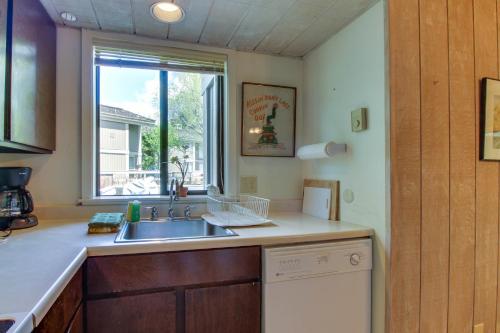 a kitchen with a sink and a window at New Villager 1294 in Sun Valley