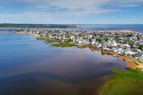 an aerial view of a small island in the water at Plum Island Prize in Newburyport