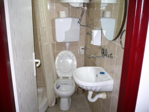 Koupelna v ubytování Motel Stara Vrba