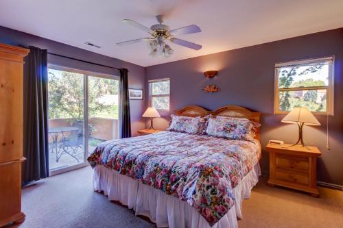 a bedroom with a bed and a ceiling fan at Solano Vallejo 3349 in Moab