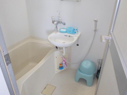 a bathroom with a sink and a tub and a toilet at Umi no Nakama in Ishigaki Island