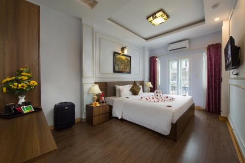 Katil atau katil-katil dalam bilik di Hanoi City Gate Hotel