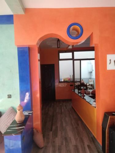 a living room with a lego house at Imsouane Sunrise GuestHouse in Imsouane