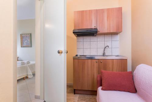 Kuchyň nebo kuchyňský kout v ubytování Virginia Hotel
