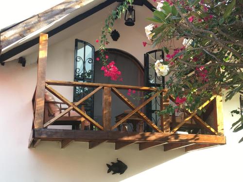 Balkoni atau teres di Villa Matalai