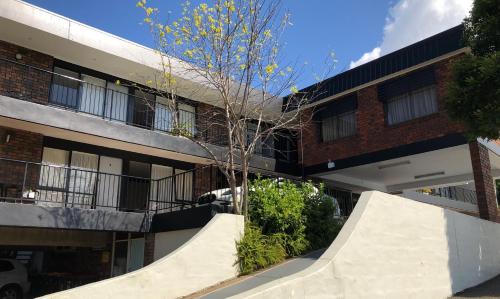 a skateboard ramp in front of a building at Matador Motor Inn in Coffs Harbour