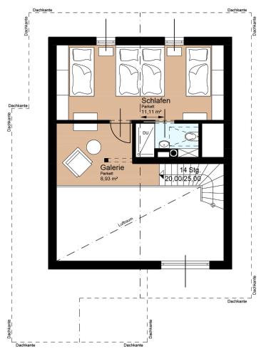 a floor plan of a house at Chalet 164 in Bad Goisern