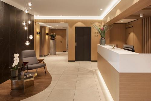 Ο χώρος του λόμπι ή της ρεσεψιόν στο Hotel Schwanen