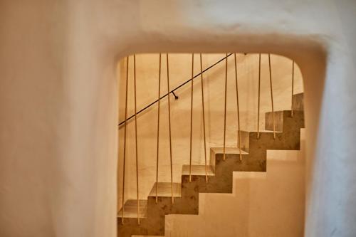 a view of a staircase from a window of a building at Ca n'Alexandre - Adults Only in Palma de Mallorca
