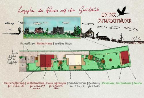 ブレーゲにあるOstsee Schwedenhäuserの家図