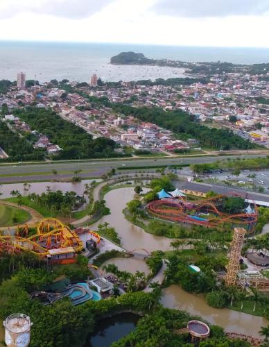 an aerial view of a water park at Apart ZSS in Penha