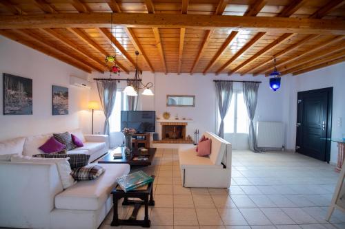 Χώρος καθιστικού στο Siourdas Mykonos Villas