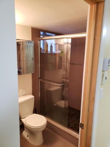 Bathroom sa Surrey chic 2 bdrm basement unit