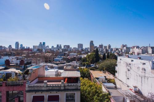 a view of a city skyline with buildings at Soho Point Central in Buenos Aires