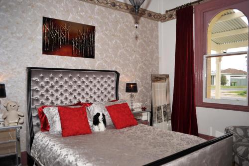 A bed or beds in a room at Must Love Dogs B&B & Self Contained Cottage