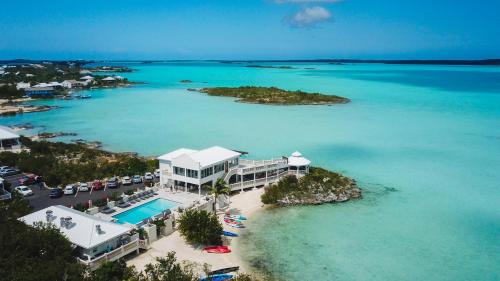 an aerial view of a resort and the ocean at Neptune Villas in Five Cays Settlement