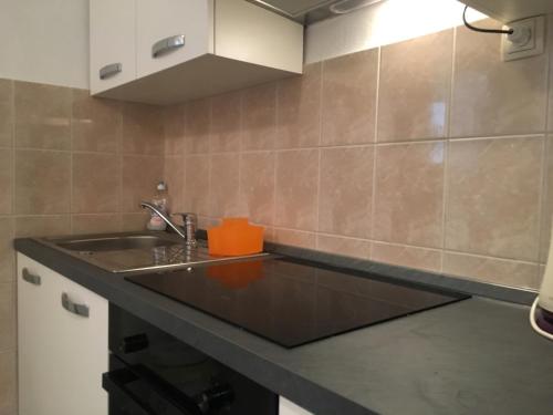 a kitchen with a sink and a counter top at Apartmani Mare in Split