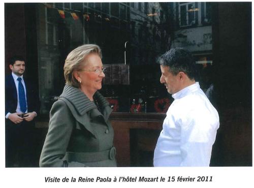 a man and a woman standing next to each other at Hotel Mozart in Brussels