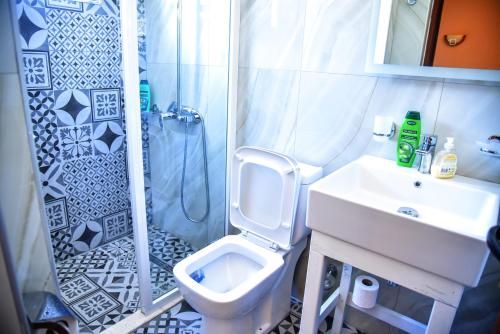 Koupelna v ubytování Hotel Sofra