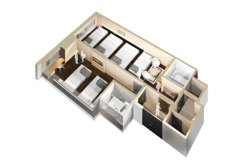 a rendering of a floor plan of aominium at Ginza Capital Hotel Moegi in Tokyo