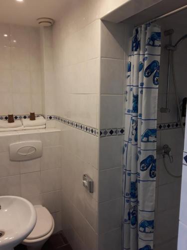 Koupelna v ubytování Hotel Baan