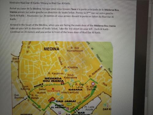 a map of the mexican city of mexico at Riad AlKATIB Meknès in Meknès