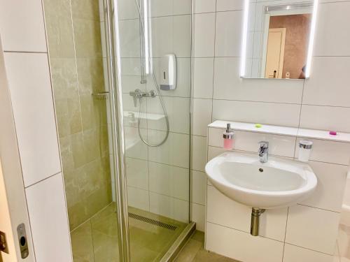 Koupelna v ubytování Hotel Adore