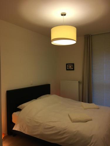 Katil atau katil-katil dalam bilik di Bel appartement Zeebruges