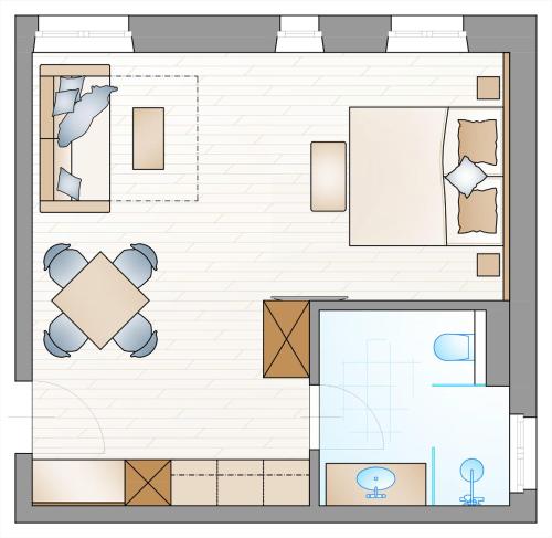 an image of a floor plan of a house at adler alpen apartments in Schruns