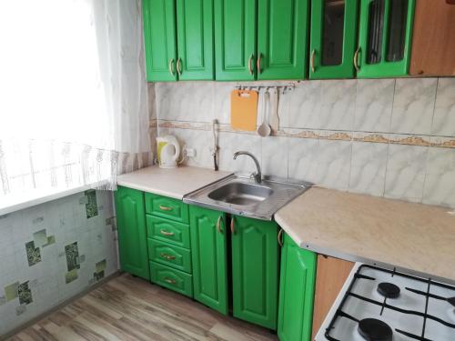 Een keuken of kitchenette bij Ленина 4, центр города