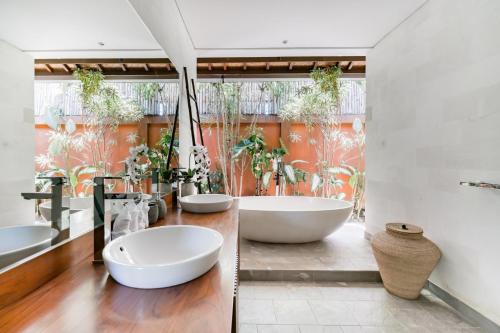 Koupelna v ubytování Villa Lotus