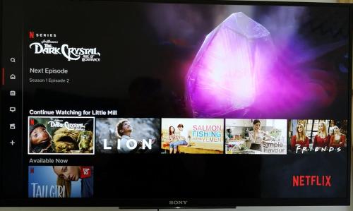 a television screen with a bunch of movies on it at Little Mill, Harbertonford, Totnes. - Entire place. in Totnes
