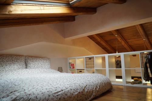 Ένα ή περισσότερα κρεβάτια σε δωμάτιο στο Villa Giuseppe Bernabei Guest House
