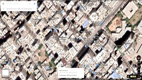 a map of a city with buildings at Private Room In Apartment with Sea & Hilton View in Alexandria