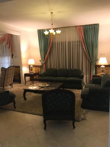 Ruang duduk di Nice Furnished apartment