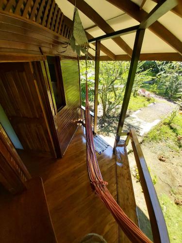 Balkón nebo terasa v ubytování Bungalows Aché Cahuita