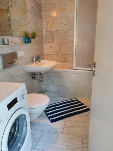 Koupelna v ubytování Ferienwohnung Schwartz