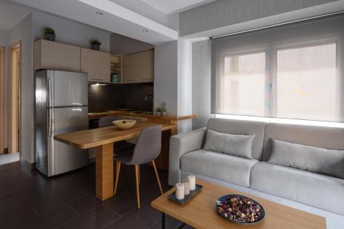 Kuchyň nebo kuchyňský kout v ubytování 12 Keys Athens Apartments