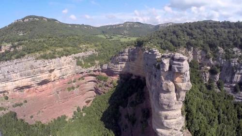 an aerial view of a rock formation in the mountains at Apartaments Alzina in Tavertet